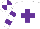 Silk - white, purple cross, hooped sleeves, quartered cap
