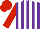 Silk - Purple, white stripes, red sleeves, red cap