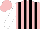 Silk - pink, black stripes, white sleeves