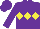 Silk - Purple, yellow triple diamonds