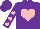Silk - Purple, pink heart, pink hearts on sleeves, purple cap