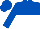 Silk - royal blue, white halved horizontally