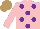 Silk - Pink, purple six spots, light brown cap