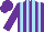 Silk - Purple, sky blue stripes
