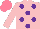 Silk - Pink, purple six spots, salmon cap