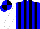 Silk - Blue, black stripes, white sleeves, blue and black quartered cap
