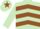 Silk - Light Green, Brown Chevrons & Star on Cap