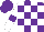 Silk - Purple, white checks, white sleeves, purple armbands
