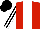 Silk - red, White stripe, black and white striped sleeves, black cap