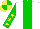 Silk - White body, big-green stripe, big-green arms, yellow stars, yellow cap, big-green quartered