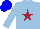 Silk - Light Blue body, maroon star, blue cap