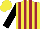 Silk - Yellow and maroon stripes, black sleeves
