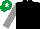 Silk - Black, grey sleeves, emerald green cap, white star