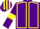Silk - Purple, Yellow seams and armlets, striped cap