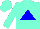 Silk - aqua, blue triangle