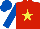 Silk - red, yellow star, royal blue sleeves and cap