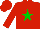 Silk - Red, green star, red sleeves and cap