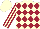 Silk - Cream, maroon diamonds, maroon stripes on sleeves