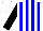 Silk - White,blue stripes,black sleeves