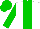 Silk - White body, green stripe, green arms, green cap