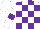 Silk - White, purple checks,sleeves,white armlets