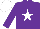 Silk - purple, white star, white cap