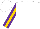 Silk - White, gold stripe on purple sleeves