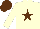 Silk - cream, brown star, brown cap