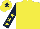 Silk - Yellow, yellow stars on dark blue sleeves,dark blue star on cap