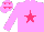 Silk - Lilac, shocking pink star, lilac cap, shocking pink stars