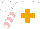 Silk - White, orange cross, pink chevrons on sleeves