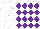 Silk - White and purple diamonds, white sleeves