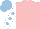 Silk - Pink, white sleeves, light blue spots, light blue cap
