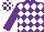 Silk - Purple and white diamonds, purple sleeves, checked cap