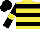 Silk - Yellow, black hoops, black sleeves, yellow armlets, black cap
