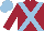 Silk - maroon, light blue cross belts, light blue cap