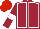 Silk - Maroon, white seams, white armbands, red cap