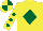 Silk - Yellow, dark green diamond, spots on sleeves, quartered cap