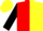 Silk - Red and Yellow (halved), Black sleeves, Yellow cap