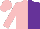 Silk - Pink and purple halves,
