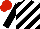 Silk - white, black diagonal stripes, black sleeves, red cap