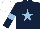 Silk - Dark blue, light blue star, light blue armlet, white cap