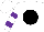 Silk - White, black spot, purple hoops on sleeves, white cap