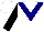 Silk - White, navy blue 'v', black sleeves, white cap