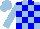 Silk - Light blue, blue blocks