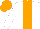 Silk - White, orange stripe, white sleeves, orange cap