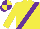 Silk - Yellow, purple sash,yellow sleeves,quartered cap