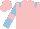Silk - Pink, light blue epaulets, light blue sleeves, pink armlets