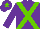 Silk - Purple, light green cross belts and star on cap