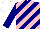 Silk - navy and pink diagonal stripes, navy sleeves, white cap